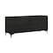 Armen Living Legend Black Glaze Ash Veneer 6 Drawer Dresser with Metal Legs LCLEDRBL - alternate 6